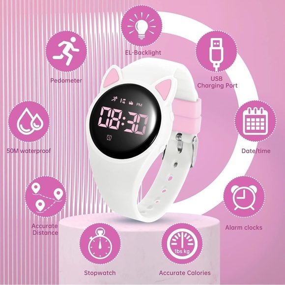 Kids watch digital sports watches fitness tracker alarm - Picture 3 of 7